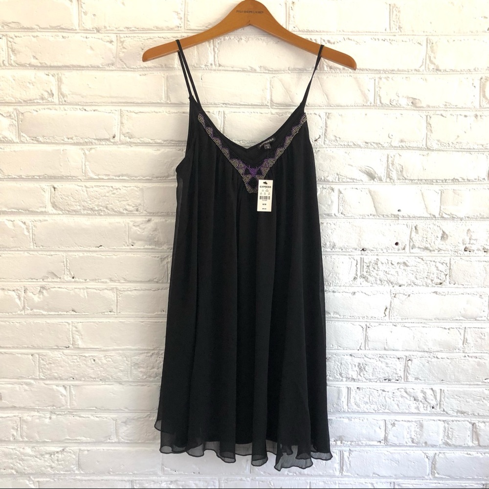 NEW Express Mesh Dress w/ Bead Trim Size Medium